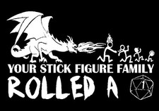 Funny Dungeons And Dragons Dd Stick Family Vinyl Decal