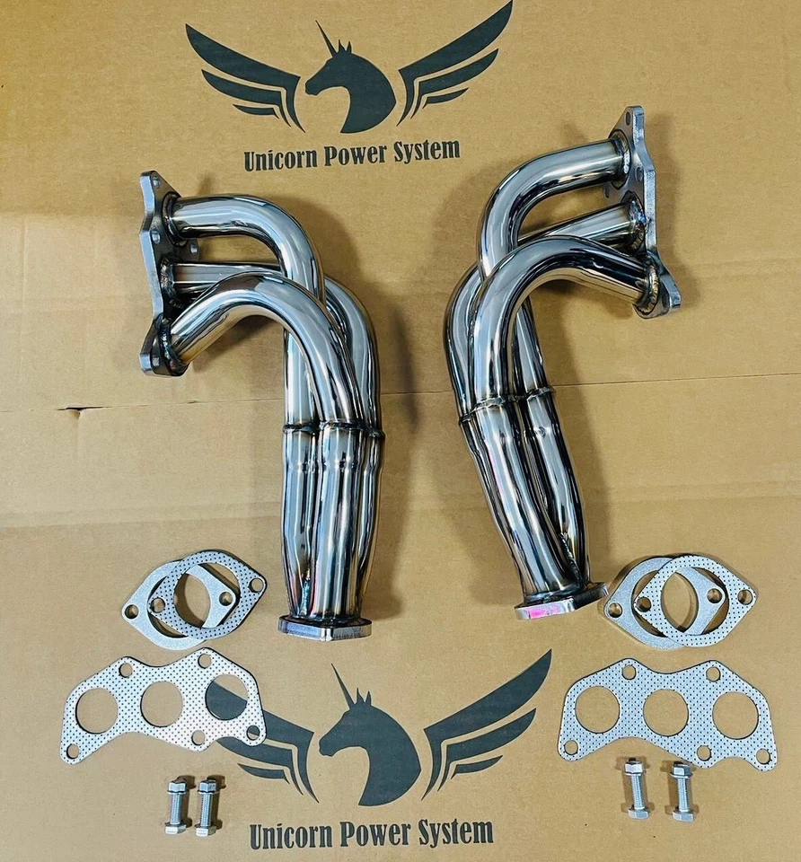 Cabezales de escape dobles para Subaru Legacy Outback Tribeca planos-6 DOHC H6 EZ30 3,0 L Foto 2 de 3