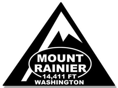 8cm 2xAufkleber Sticker Decal Laptop Mount Rainier Washington 14.411 Ft F2075