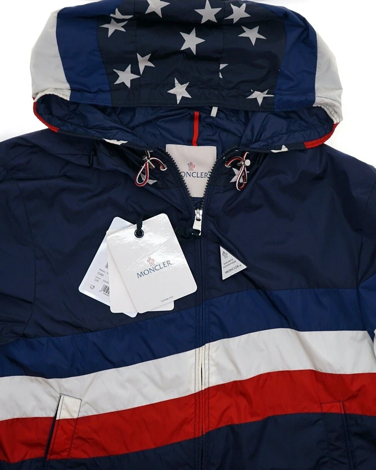 Moncler Cortavientos Chaqueta de Lluvia con Capucha Talla Mediana 2 Nuevo Foto 4 de 4