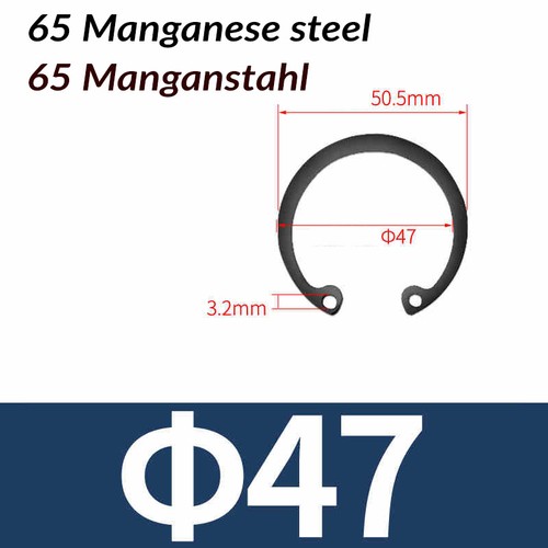 Internal Circlips Retaining Rings for Bores Sizes 3-150mm DIN472 Manganese Steel - Picture 44 of 69
