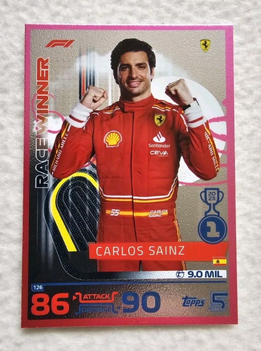 Topps Formula 1 Turbo Attax 2024 Carlos Sainz Race Winner
