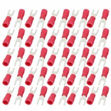 50Pcs SV1.25-3.2Pre-Insulated U-Type Crimp Terminal AWG22-16WireConnector Red?IK