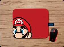 NINTENDO MARIO FACE RED CUSTOM NONSLIP MOUSE PAD MAT HOME SCHOOL OFFICE GIFT