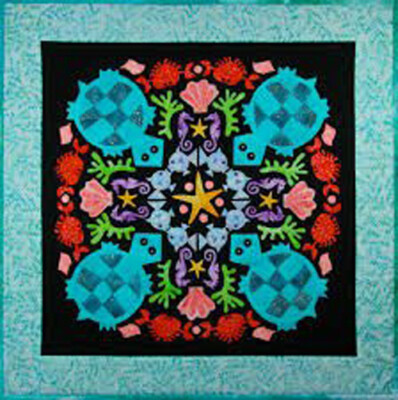  Turquoise Turtles Wallhanging Pattern by The Quilted Lizard