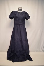 NWT Quince 100% Organic Cotton Tiered Maxi Navy Dress Size XS