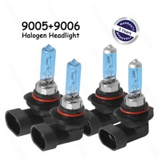 For Honda Accord 2003-2007 Halogen Headlight 4 Bulbs White Hilow Beam 9005 9006