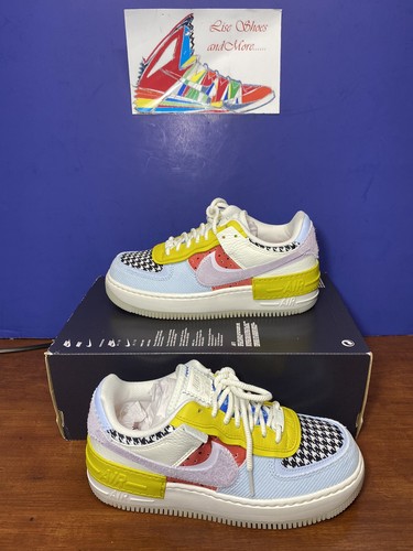 Size 5 Nike Air Force 1 Shadow Womens Shoes "Multi-Color" (DM8076-100)