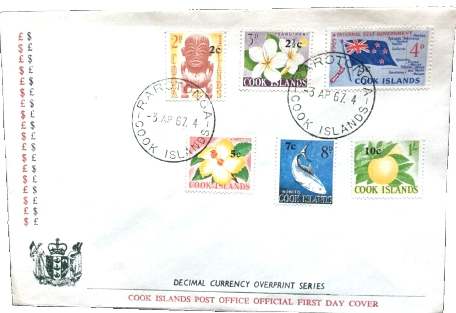 First Day Cover Cook Islands Stamps (1965-Now)