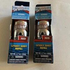 2-Ultimate Spiderman Spidey Shot Web Fluid Refill RED New