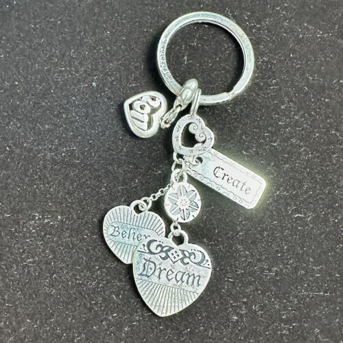 New Brighton Manuscript Heart Key Chain Fob NWT Soul Dream Believe - Picture 2 of 5