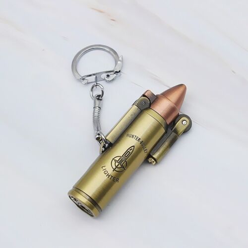 Feuerzeug Gas Bullet Gold Patrone Kugel Retro Lighter Vintage Geschenk Weihnacht - Bild 3 von 8