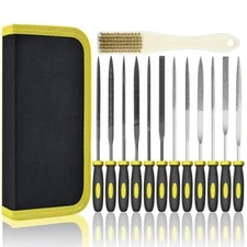 Small File Set, Needle Diamond Files 13PCS, 6pcs Jewlers Files & Black-13pcs