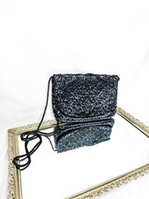 Vintage Style Beaded Black Evening Clutch/Wedding Party/Prom Purse/Handbag