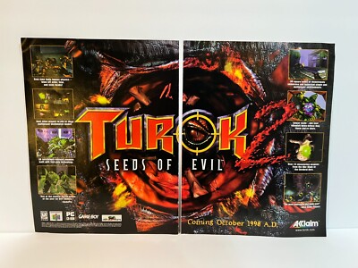 Turok 2 Seeds of Evil - Promotional Double Magazine Ad - Nintendo