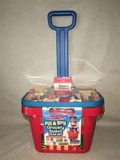 Melissa & Doug Fill & Roll Grocery Basket Play Set w/11 Pieces New Sealed Toy