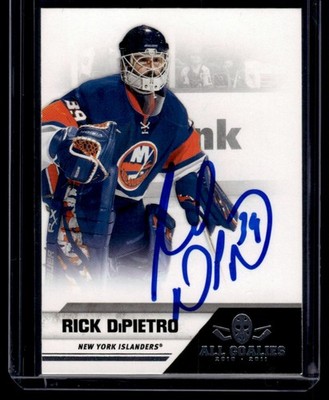 2010-11 Panini All-Goalies Rick DiPietro On-Card Auto NO COA NYI #52