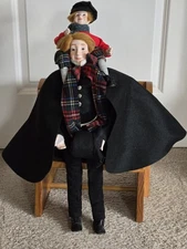 Dept 56 Bob Cratchit Tiny Tim CHRISTMAS CAROL Collector's Series Porcelain Dolls