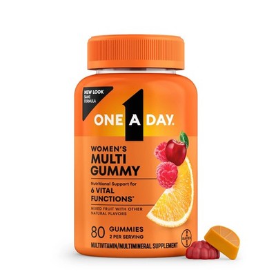 One A Day Womens Multivitamin GummyB Vitamins,Biotin,Skin Health Support 80 Ct
