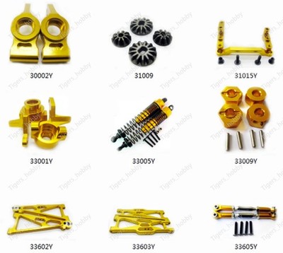 Aluminum Metal Upgrade parts For 1/10 Himoto E10MTL E10MT E10BP RC Car yellow