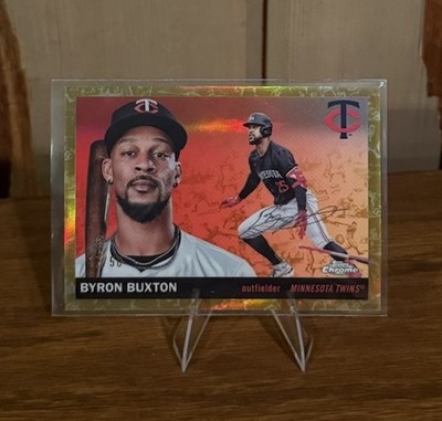 2025 Topps Chrome Platinum - Byron Buxton Gold Variation /50 #43
