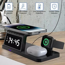 4in1 Fast Wireless Charger Station Dock For Apple Watch iPhone 17 Pro Max Air US