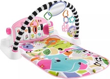 Fisher-Price Glow Grow Kick and Play Piano Gym Pink Baby Playmat 10 Toys 0 M