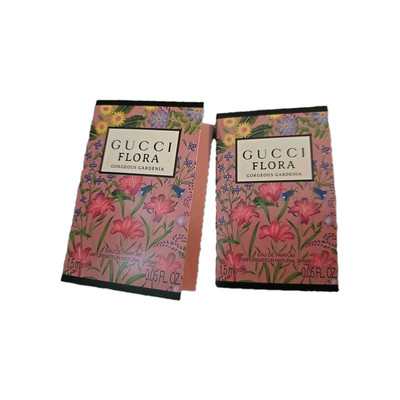 2x GUCCI Flora Gorgeous Gardenia Eau De Parfum EDP Sample Spray .05oz 1.5ml Each