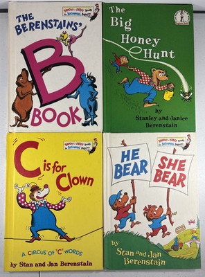 VTG Lot of 4 Bright & Early Books for Beginners: The Berenstain Bears, HC, VG