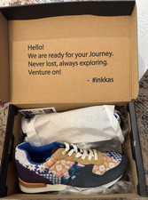 Inkkas Women s Multicolor Floral Low-Top Lace-Up Athletic Sneakers