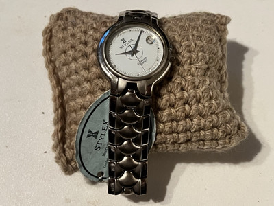 Vintage Stylex Ladies Watch - Silver Bracelet Wristwatch