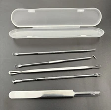 Acne Needle Blackhead Remover Pimple Blemish Comedone Extractor Tweezer Tool Kit