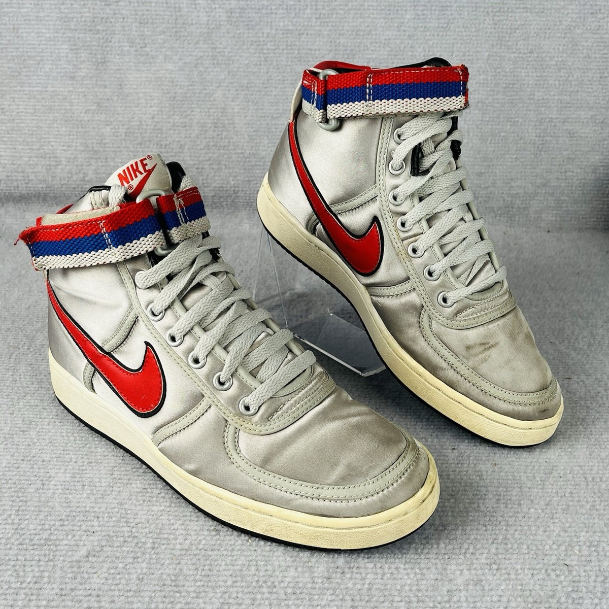 Nike Vandal High Supreme 2002 Silver Red Blue US EUR 40 Vintage