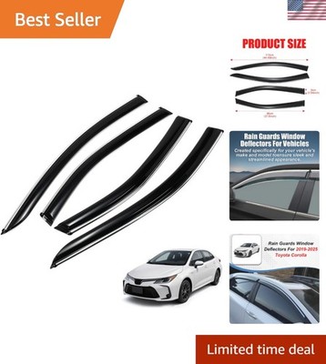 Window Visors for 2019-2024 T-/Levin, Out-Channel Rain Guards Wind Deflectors...