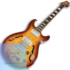 Cort M-Custom Piezo Seymour Duncan Full Hollow Quilt Top Orange Sunburst