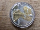 1990 Gold Glided Uncirculated American Silver Eagle 1 ounce U S mint