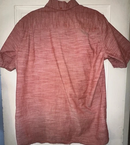 Hurley Mens XL Red Heather Short Sleeve Button Down Shirt Classic Fit NWOT image 3