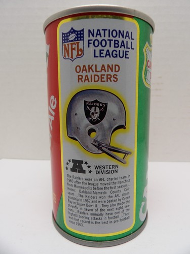 CANADA DRY GINGER ALE NFL OAKLAND RAIDERS FOOTBALL SS SODA POP CAN