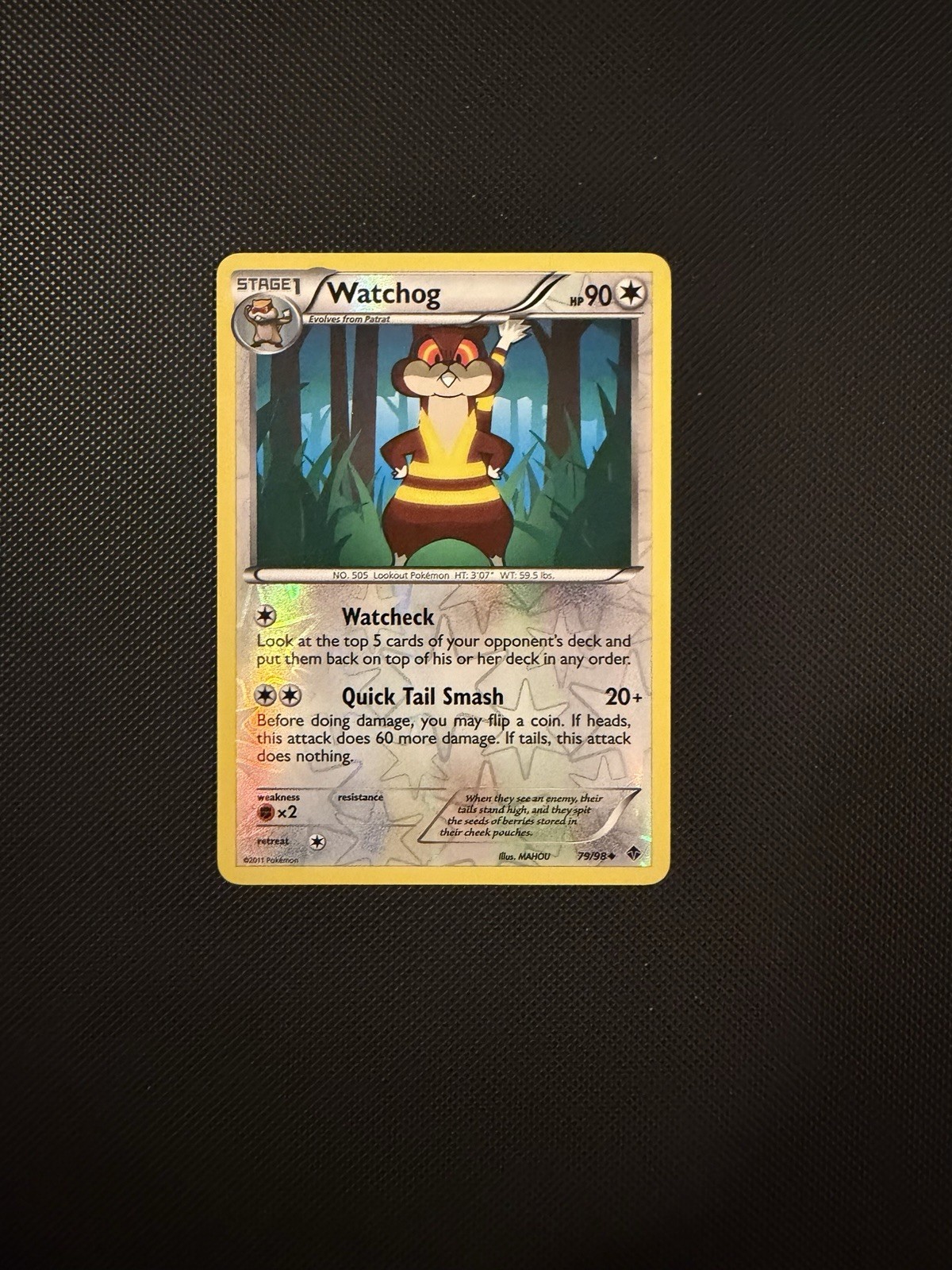 Watchog 79/98 Emerging Powers Pokémon TCG Reverse Holo Near Mint/Mint