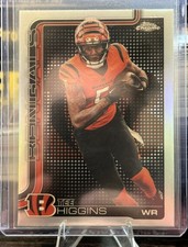 2025 Topps Chrome Football Tee Higgins Lightboard Logo Variation Case Hit