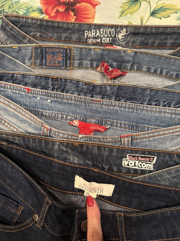 18 Pc Vintage Y2K Low Rise Flare Jeans Lot Bundle Wholesale Denim Euro Grunge