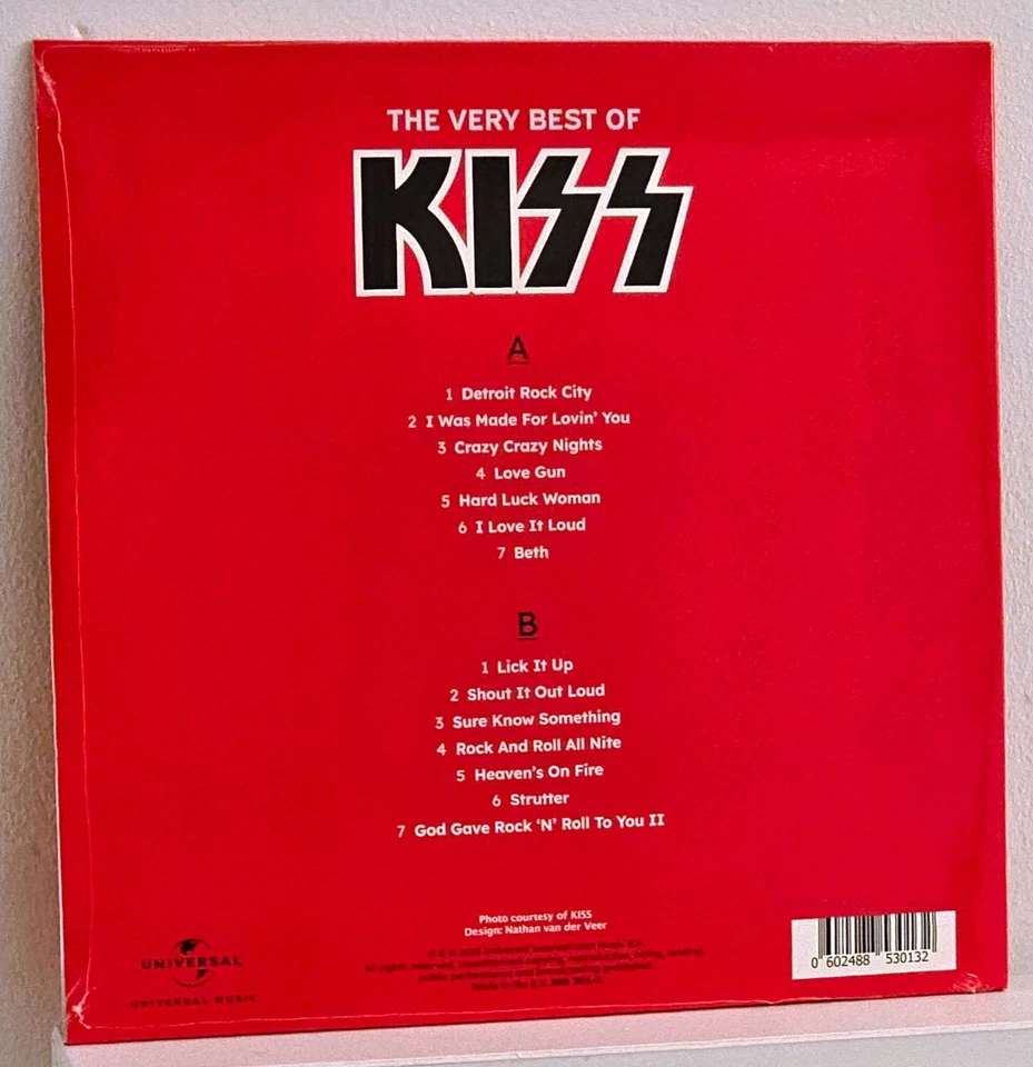 KISS THE VERY BEST OF - STILL SEALED DUTCH EXCLUSIVE LIMITED RED VINYL LP 2025 - Image 2 of 2