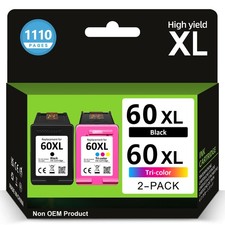 60XL Ink Cartridge for HP DeskJet D2680 F4280 F4480 F2430 F4580 Envy 100 110 120
