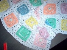 New Handcrafted/crochet baby afghan/throw, 36" x 42"