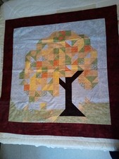Plaid Patchwork fait main 1m/1m en coton