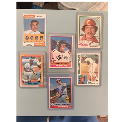 Vintage Baseball Card Lot HOF Stars Raw Ungraded Collection Eckersley(RC) + More