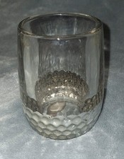 BELLA LUX 4" HEAVY GLASS SILVER BASE