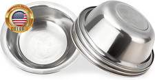 4-Pack Stainless Steel Cat Bowls, 5.5'' Non-Tip Pet Food Dishes, Easy Clean Wate