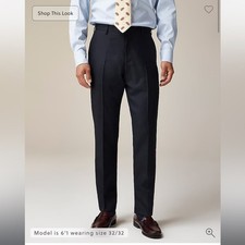 J.Crew Ludlow Slim-fit suit pant in Italian worsted wool 38/32