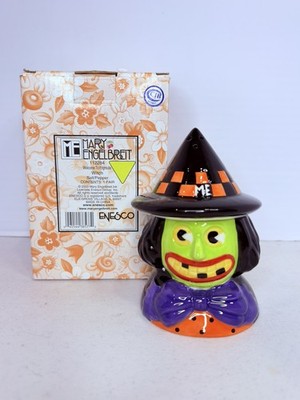 Mary Engelbreit Enesco Witch Salt & Pepper Shakers 2003 Frightville New in Box